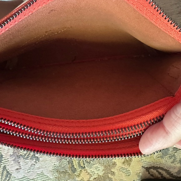 Longchamp leather burnt Orange Shoulder handBag bag small - Picture 8 of 14